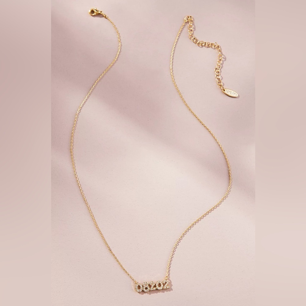 NWT Groovy Bubble Zip Code Necklace